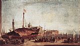 Maggiore Paintings - The Piazzetta, Looking toward San Giorgio Maggiore by Francesco Guardi